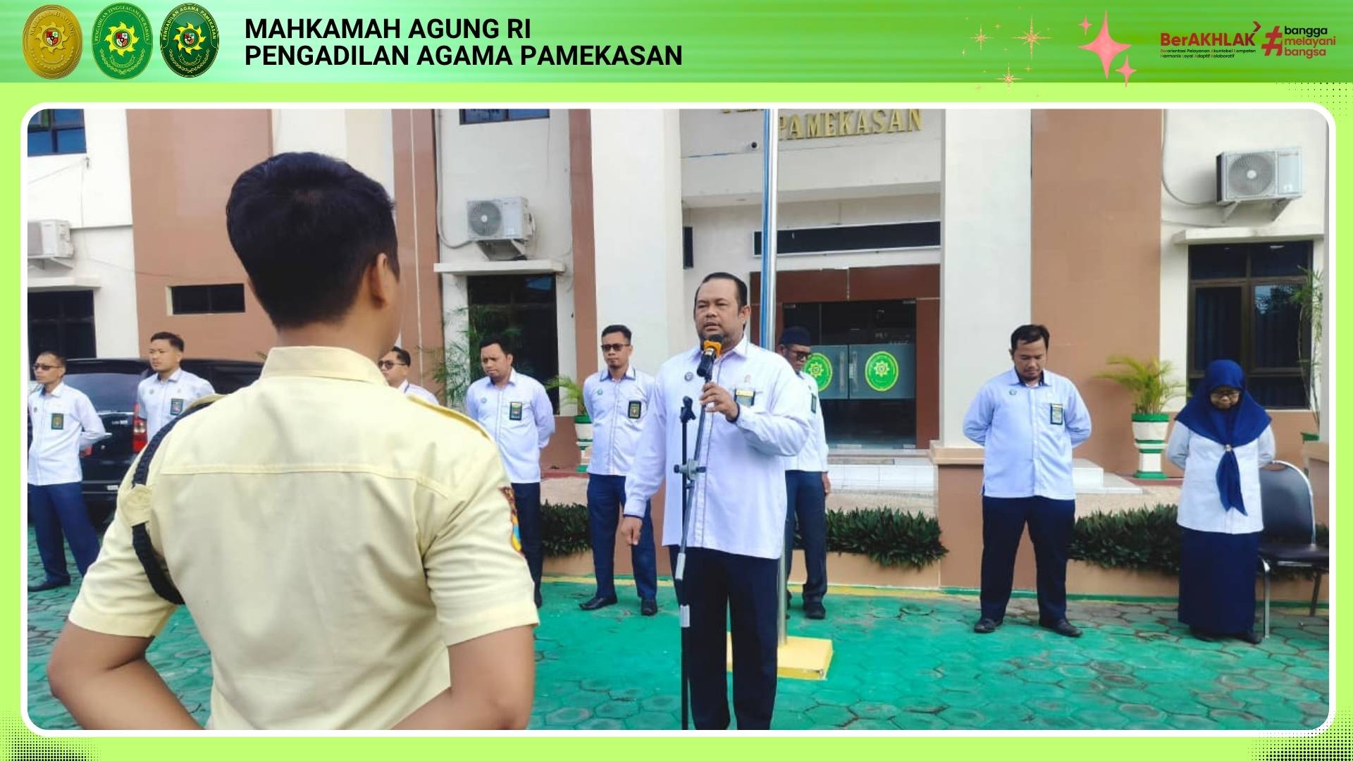 Aparatur Pengadilan Agama Pamekasan Gelar Apel Pagi Guna Perkuat Komitmen Pelayanan